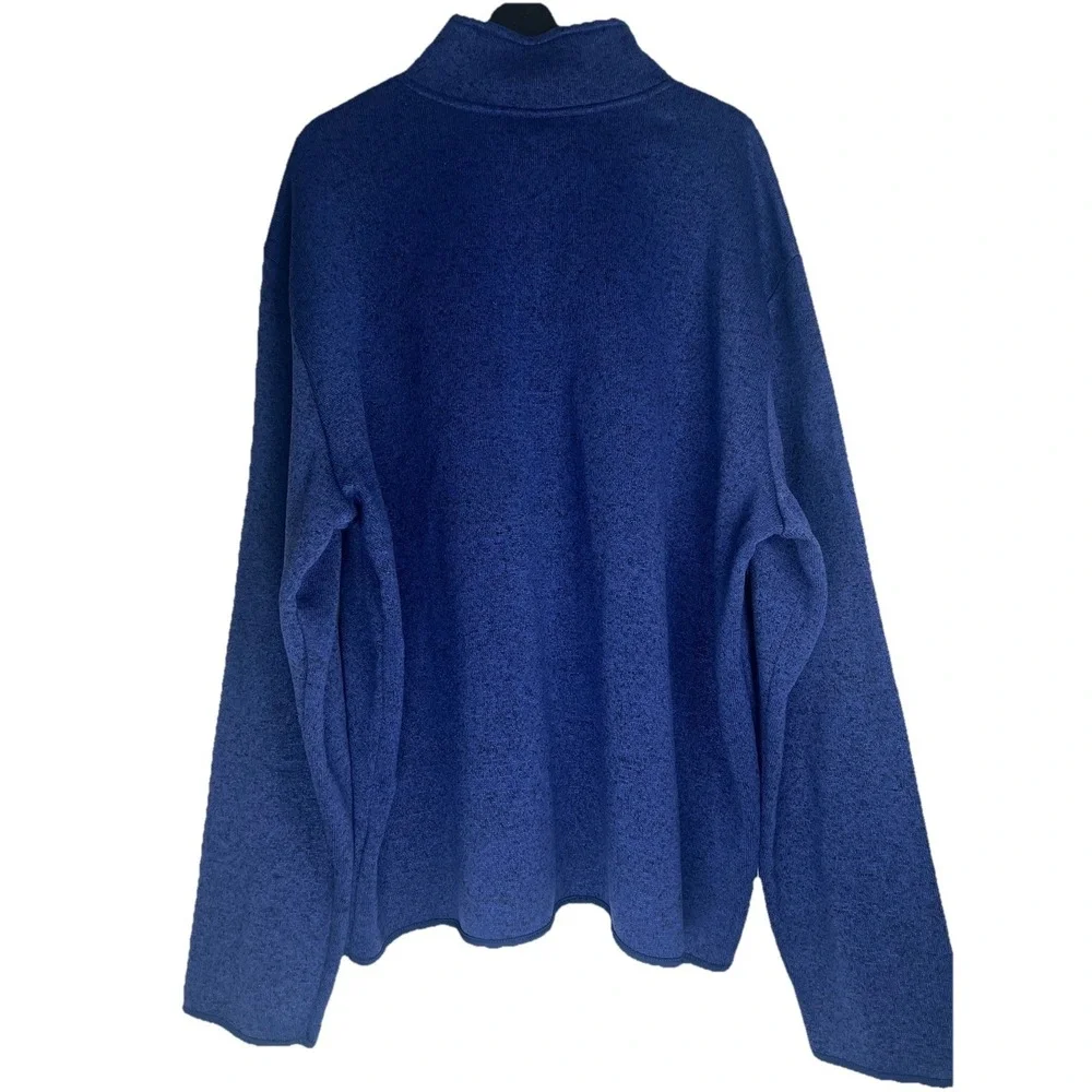 Crown & Ivy Men's 1/4 Zip Sweater‎ Size 2X Blue Black Pullover Layer